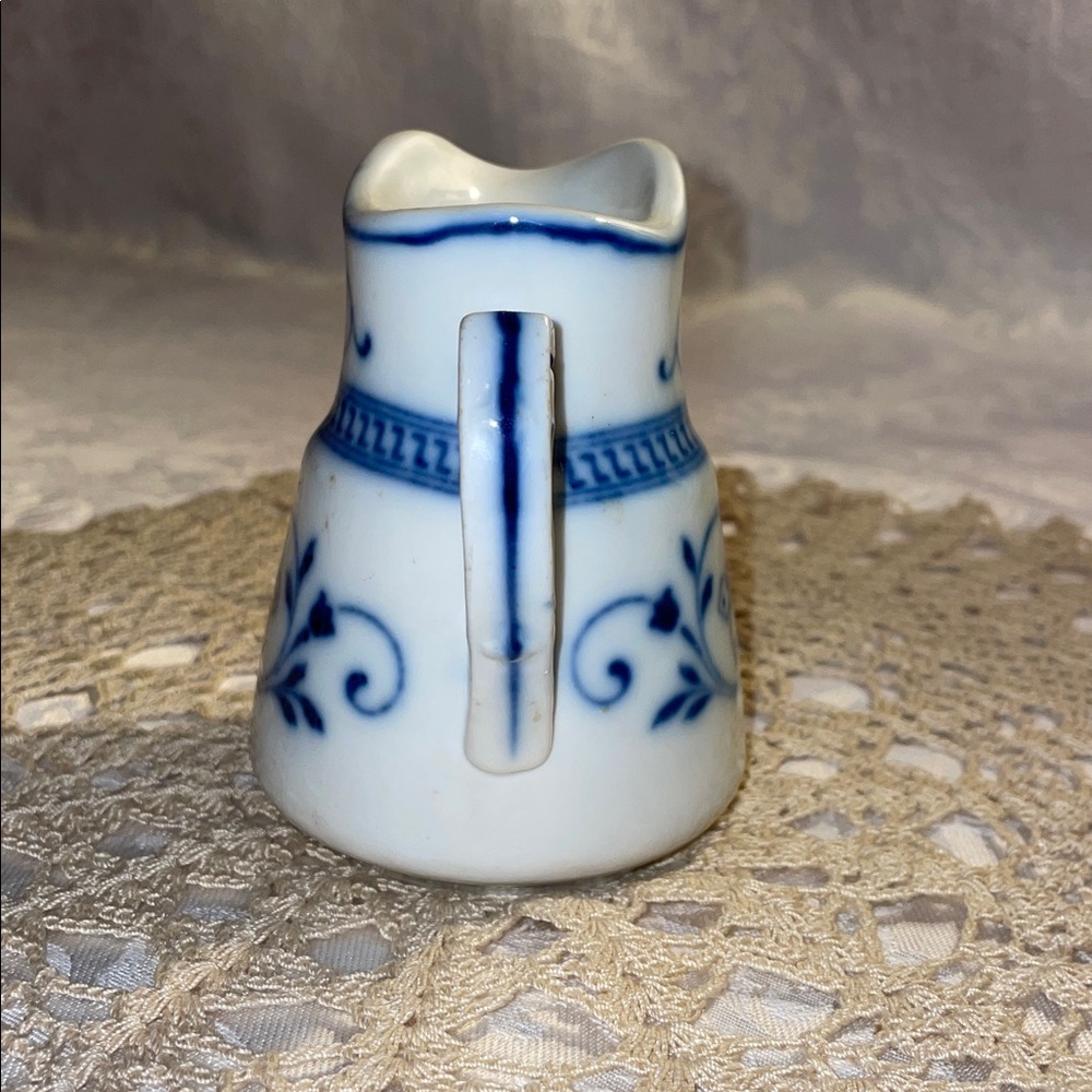 Vintage Blue and White Floral Mini Pitcher - Picture 4 of 5